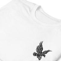 Eagle Embroidery w/ Back Print Short-Sleeve T-Shirt - Basic White