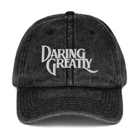 Vintage '23 DARING GREATLY Cotton Twill Cap - BLACK