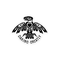 Daring Greatly Love-Bird Vinyl Sticker