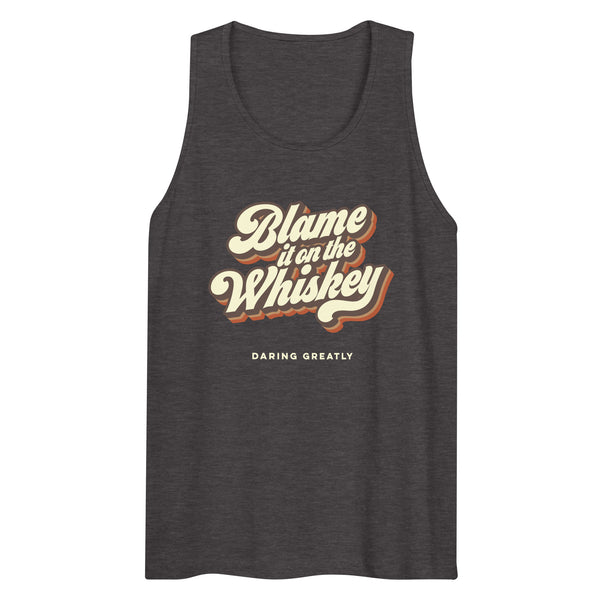 Men’s WHISKEY premium tank top - Charcoal